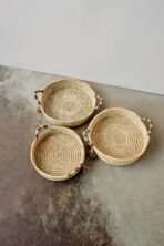 Natural Banded Betty Tray with Tassel - Image 8