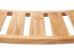 Taipei Natural Teak Shower and Bath Curved Spa Bench with Shelf - Image 13