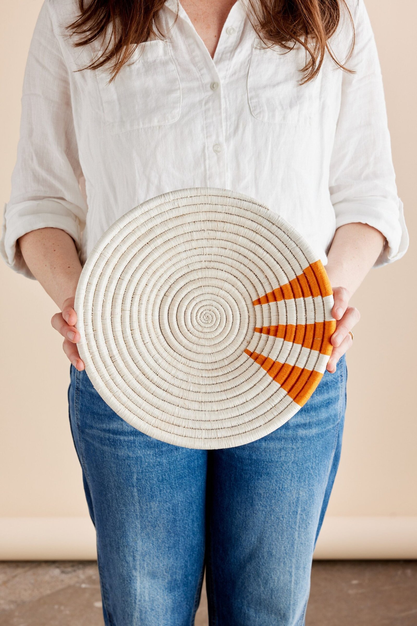 Moja_Orange_Wall_Basket_small_WomenCraft_kanju.jpg Moja Orange Wall Basket - Image 1