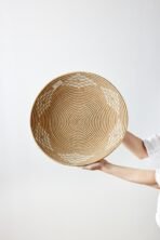 Blonde Rwanda Ivory Diamond Wall Basket - Image 3