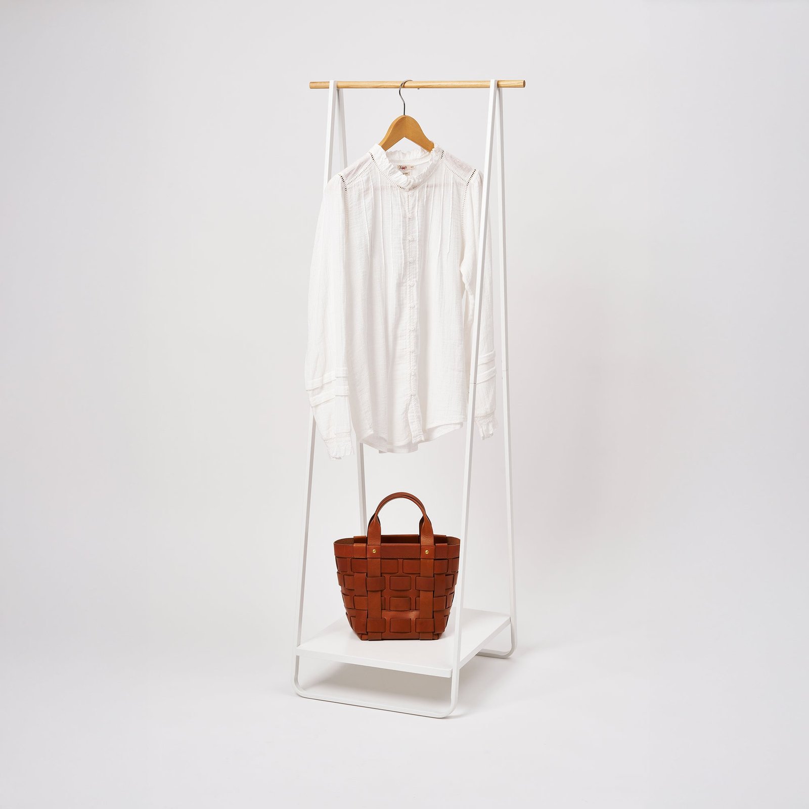 rgyf2j0lgvcewkp7pxa8_91436290-b89b-4b2b-bdfd-be4fa498555c.jpg Coat Rack with Shelf (55" H) - Steel - Image 1