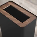 Trash Can - Rectangle - Steel + Wood - Image 12