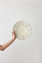 White Washed Handwoven Wall Basket - Image 3